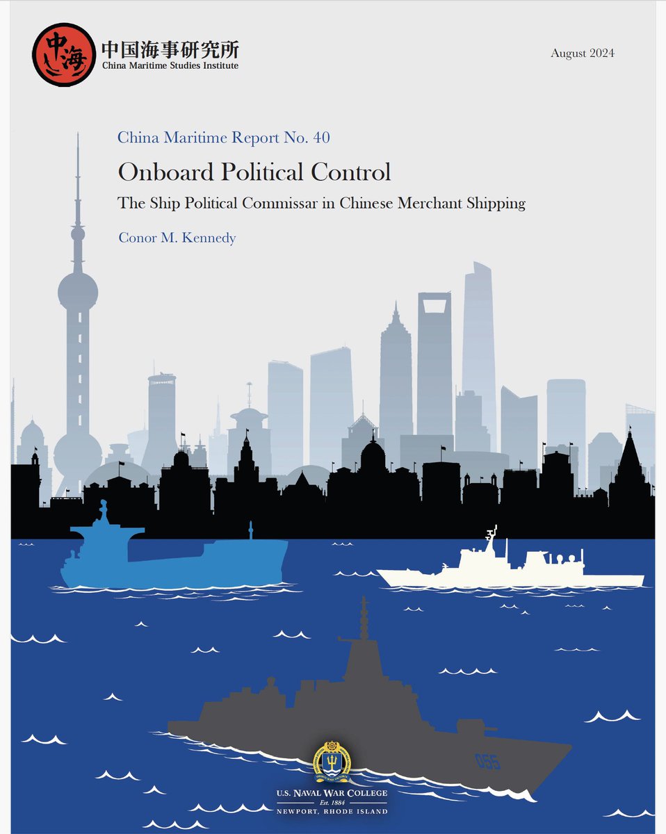 Andrew Erickson 艾立信 (@andrewserickson) on Twitter photo New! <a href="/NavalWarCollege/">U.S. Naval War College</a>/<a href="/ChinaMaritime/">China Maritime-CMSI</a> Report #40: “Onboard Political Control—The #Ship Political Commissar in #Chinese Merchant Shipping”
digital-commons.usnwc.edu/cmsi-maritime-…
Timely w/ Strategic #Port Reporting Act introduced by <a href="/SenMarkKelly/">Senator Mark Kelly</a>, <a href="/SenMarcoRubio/">Senator Marco Rubio: Archived</a> & <a href="/SenRickScott/">Rick Scott</a>!
Previous 39 New! <a href="/NavalWarCollege/">U.S. Naval War College</a>/<a href="/ChinaMaritime/">China Maritime-CMSI</a> Report #40: “Onboard Political Control—The #Ship Political Commissar in #Chinese Merchant Shipping”
digital-commons.usnwc.edu/cmsi-maritime-…
Timely w/ Strategic #Port Reporting Act introduced by <a href="/SenMarkKelly/">Senator Mark Kelly</a>, <a href="/SenMarcoRubio/">Senator Marco Rubio: Archived</a> & <a href="/SenRickScott/">Rick Scott</a>!
Previous 39