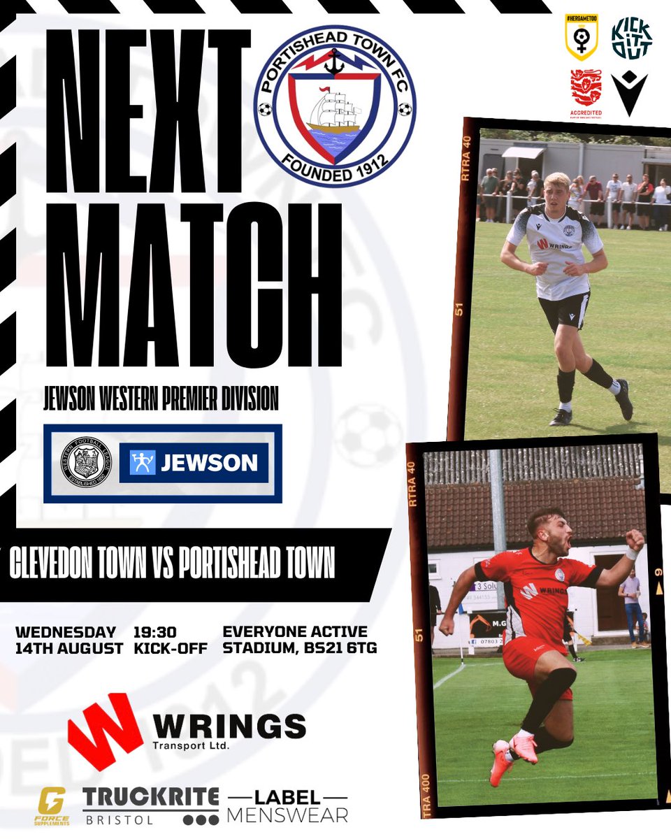 Back in action Wednesday and it’s a BIG one; the first local derby of the season when we head to Clevedon!

🆚<a href="/ClevedonTownFC/">Clevedon Town Football Club</a> 
🏆 <a href="/_WesternLeague_/">Western League</a> 
📆 Wed 14th Aug
🕖 19:30 KO
🎟️ Adults £9 Concess. £6 U16s £4  U12 free

We’d love your support! 

#uptheposset ⚪️⚫️

<a href="/swsportsnews/">South West Sports News</a>