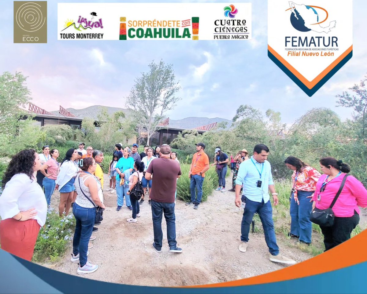 El Viernes 9 de Agosto, <a href="/FematurNL/">FEMATUR NL</a> realizó un Tour por Cuatro Ciénegas, Coahuila  organizado por Presidente <a href="/baltazarvaldes/">Baltazar Valdés</a> y Diectora ejecutiva <a href="/NeriLivy/">LivyNeri</a> en coordinación con la Tour operación Organizada de México, 
AMEXTOUR, AMHMC FEMATUR Coahuila, OCV Monclova y Grupo ECCO