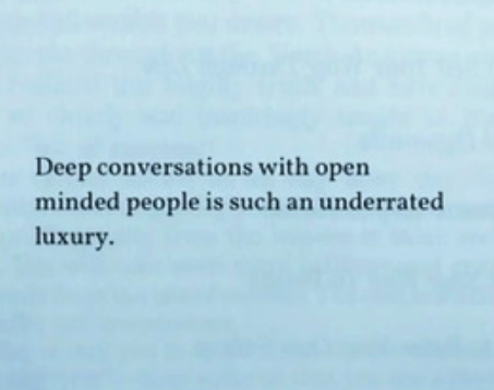 ralfweiser's tweet photo. Deep conversations with open minded people is such an underrated luxury. #quoteoftheday https://t.co/cqkyLyh8v1