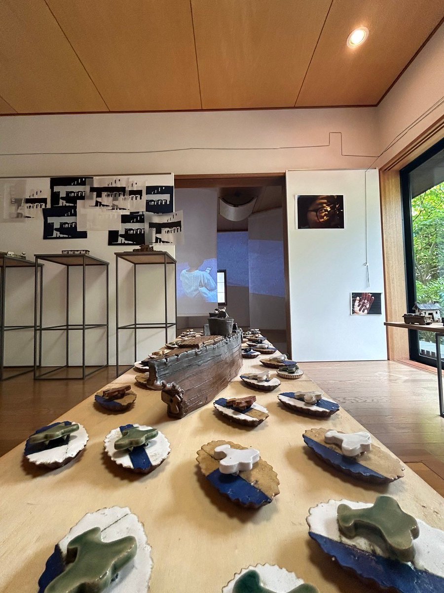 展覧会３日め
#陶芸八幡工房
#ハチラボ
#家族展
#ギャラリー揺
#京都