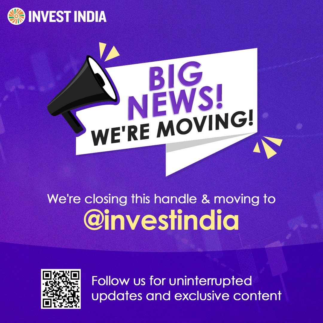 We're moving! Catch us now at <a href="/investindia/">Invest India</a> to stay ahead with the latest insights and opportunities.

Follow us on: x.com/investindia

#InvestIndia #InvestInIndia