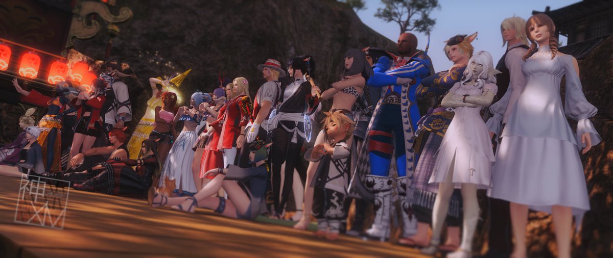 InariReiju's tweet photo. I just wanted to share photos of all the participants who joined us to make Bon Matsuri happen this year 🥰

There are so many of them, but I want to tag @SainaXIV @SlyAKAgreyfox @AmarisCaelum @celesta_ffxiv @_xKami_ @arakawa_ffxiv and many more who help bring Bon Matsuri to life every year! 本当にありがとうございました😭

📸: @_xKami_ 

#ffxiv #gposers
