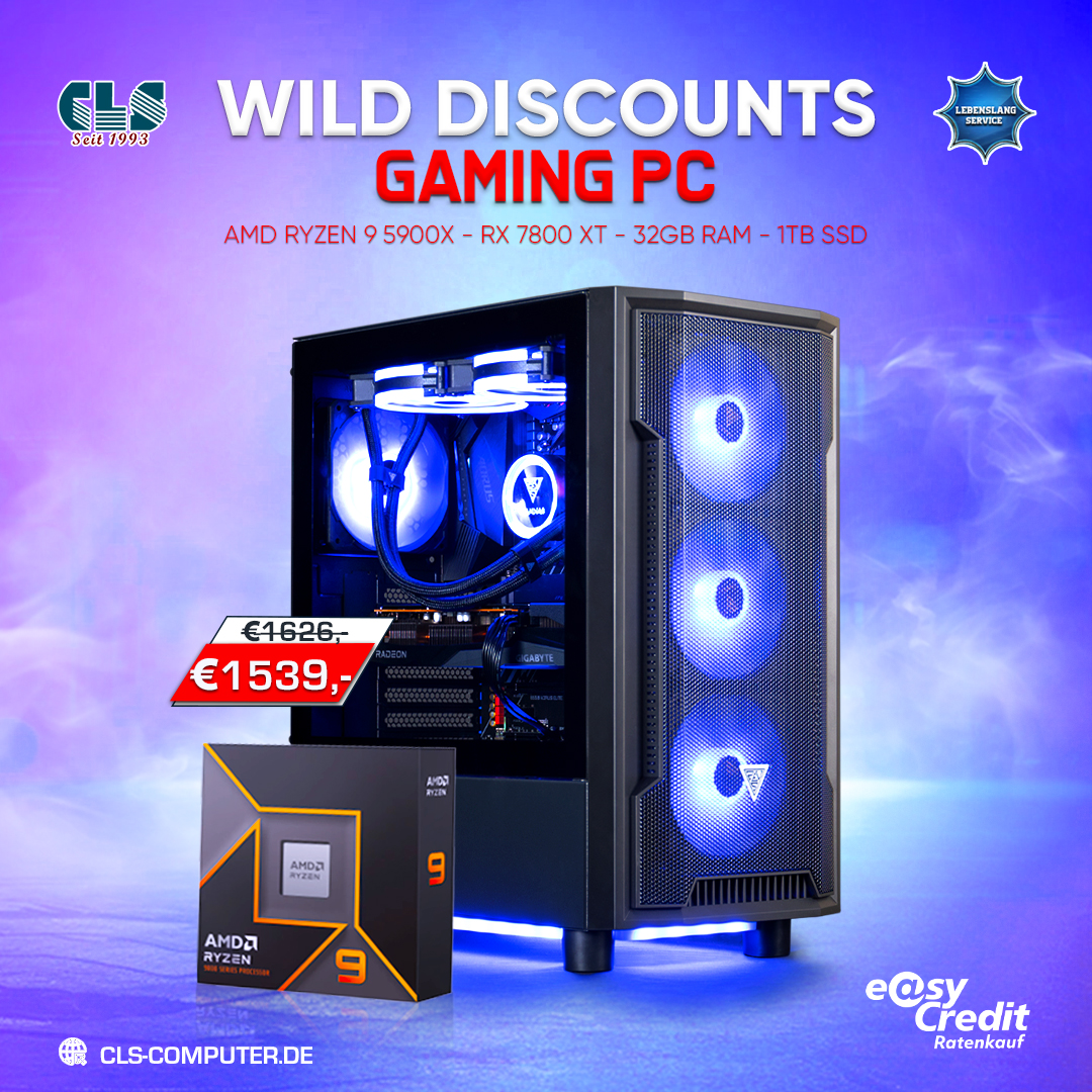 cls_computer's tweet image. 🔥 AMD Ryzen 9 5900X + RX 7800 XT Gaming PC - Wilder Rabatt! Optimiere jetzt dein Setup!

🔗 Klicke hier: cls-computer.de/gaming-pc-amd-… - aber sei schnell, das Angebot ist begrenzt!

#gamingpc #powerperformance #budgetgamingpc #ultimatepc #pcbuilds #WOCHENANGEBOT #angebot