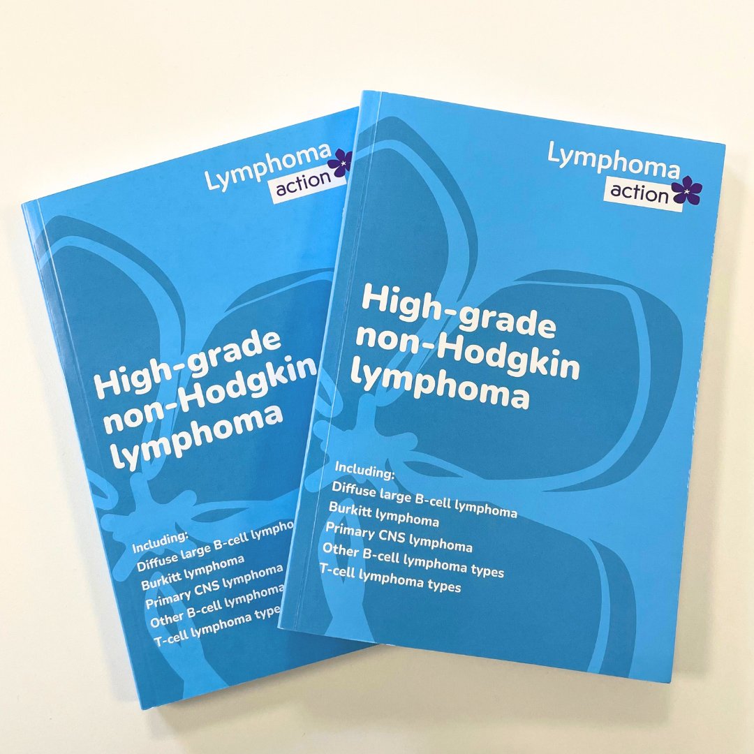 It's here! Our newly refreshed High-grade non-Hodgkin lymphoma book is now on our website, to order or download for free 💜.   [1/2]

Order your copy 👉 shop.lymphoma-action.org.uk/CreateUserDocu…  

Download your copy 👉 lymphoma-action.org.uk/sites/default/…
 
#LymphomaCancer #BloodCancer