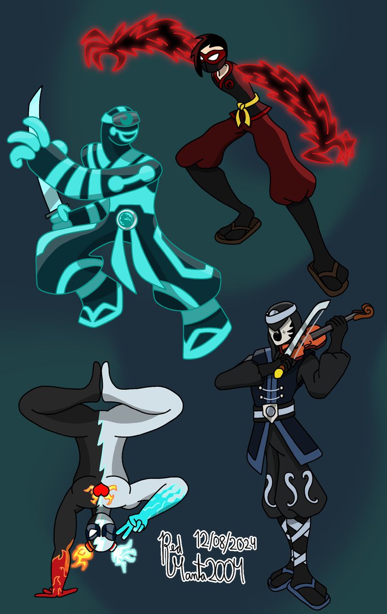 RedManta2004's tweet image. Half of batch 3, took longer than I expected but I love the results regardless (especially Jamma and Opus)

@cd2sfw @bluefire11094 @GachaAl33971880 @MoonbowOpus 
#ninjas #NinjaArmy #ninjaart #fanart