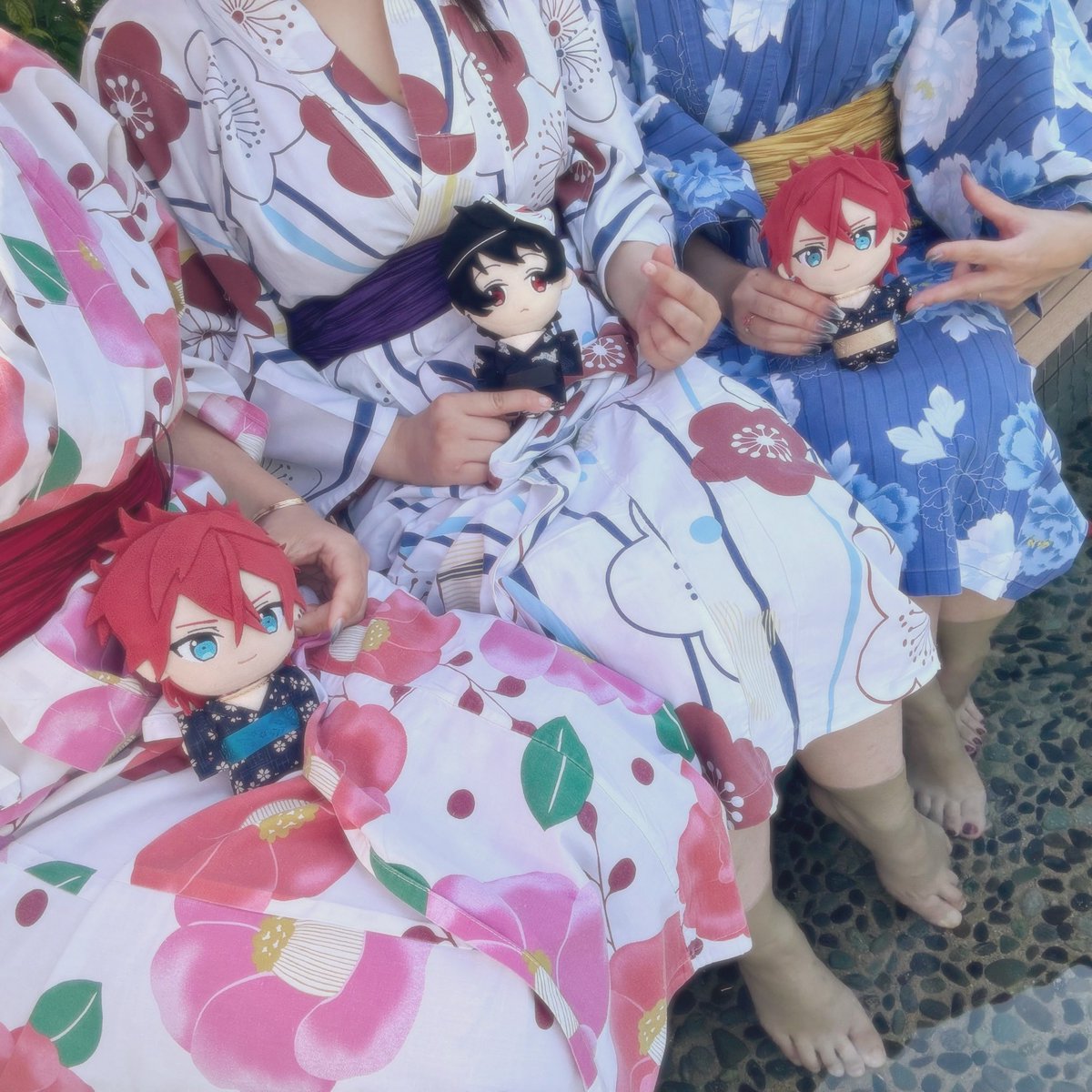 こっちは今日行ってきた温泉♨️
 #milky_nui さんからおそろいで浴衣購入させていただきました🤍
めちゃんこかわいいです🫶