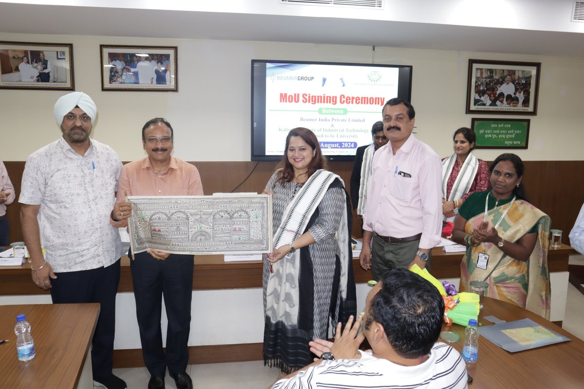 KIITVC's tweet photo. Today marks as a significant day as @BEUMERGroup India Private Limited inks an MoU with @KIITUniversity for introducing Co-Branded specialist programs in Civil, Mechanical, Electrical & Electronics Engineering.
#Beumer #KIIT #collaboration #NEP2020 #viksitbharat https://t.co/Jp8cTto793