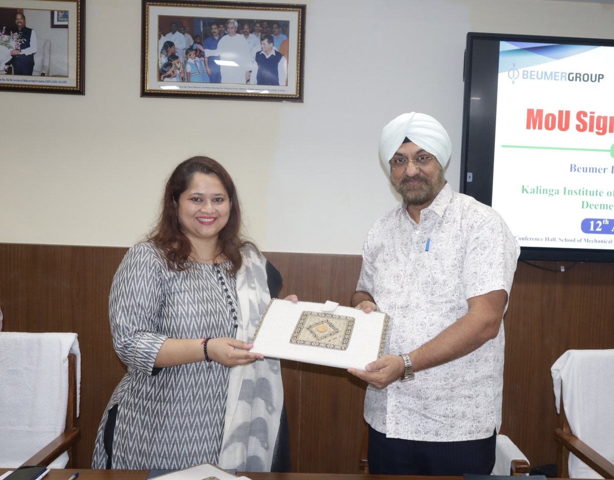 KIITVC's tweet photo. Today marks as a significant day as @BEUMERGroup India Private Limited inks an MoU with @KIITUniversity for introducing Co-Branded specialist programs in Civil, Mechanical, Electrical & Electronics Engineering.
#Beumer #KIIT #collaboration #NEP2020 #viksitbharat https://t.co/Jp8cTto793