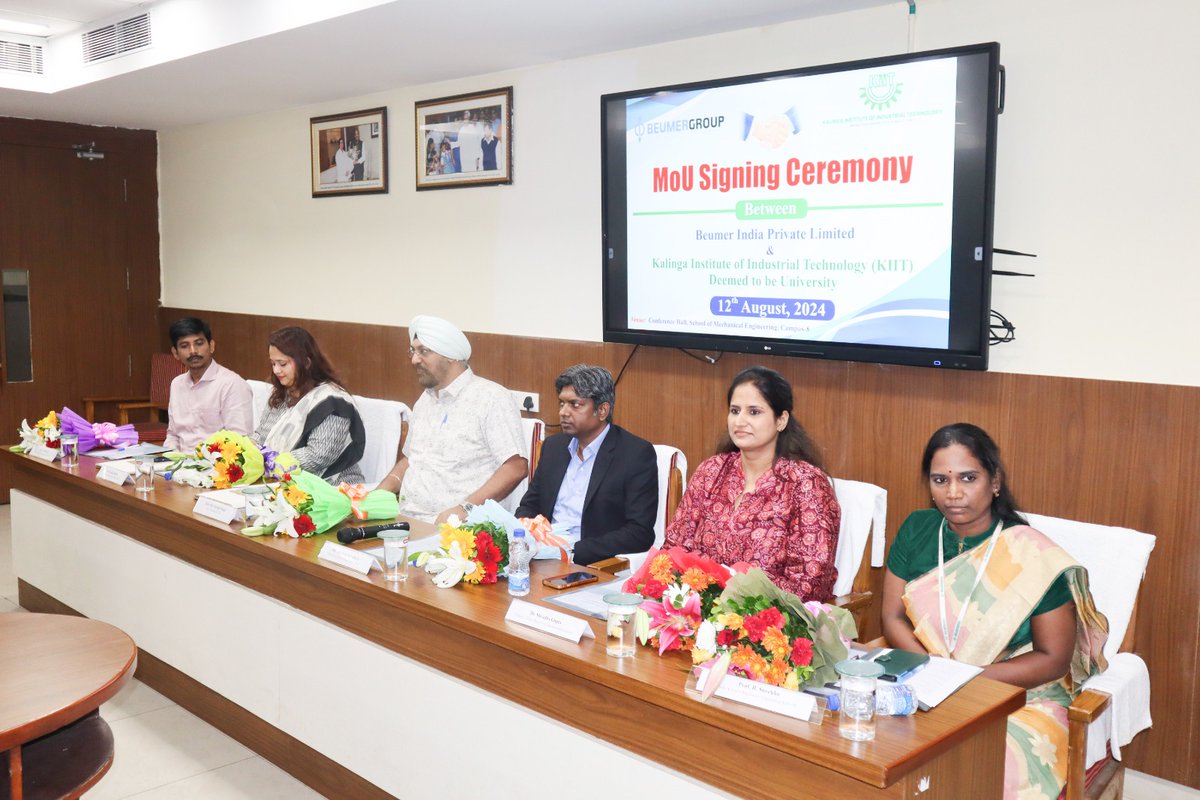 KIITVC's tweet photo. Today marks as a significant day as @BEUMERGroup India Private Limited inks an MoU with @KIITUniversity for introducing Co-Branded specialist programs in Civil, Mechanical, Electrical & Electronics Engineering.
#Beumer #KIIT #collaboration #NEP2020 #viksitbharat https://t.co/Jp8cTto793