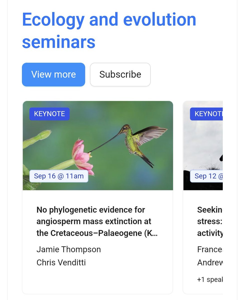 Jamie Thompson (@jamie_t42) on Twitter photo What happened to flowering plants 66 Mya at the K-Pg mass extinction? If you want to hear about what phylogenies and fossils say, and the work @LabSpiritu and I have done, I am doing a <a href="/RSocPublishing/">Royal Society Publishing</a> seminar in a few weeks. Chaired by Prof Chris Venditti cassyni.com/events/EJXN1Vmโฆ What happened to flowering plants 66 Mya at the K-Pg mass extinction? If you want to hear about what phylogenies and fossils say, and the work @LabSpiritu and I have done, I am doing a <a href="/RSocPublishing/">Royal Society Publishing</a> seminar in a few weeks. Chaired by Prof Chris Venditti cassyni.com/events/EJXN1Vmโฆ