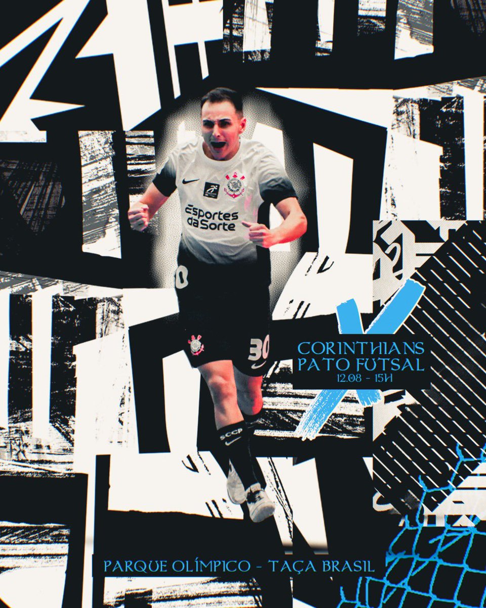 corinthiansftsl's tweet photo. Hoje tem Corinthians Futsal pela Taça Brasil! 💪🏽

⚽ Corinthians x Pato
🏆 Taça Brasil (2ª rodada)
⏰ 14h (horário local) | 15h (horário de Brasília)
🏟 Ginásio Poliesportivo Parque Olímpico
📺 BandSports

#CorinthiansFutsal
#VaiCorinthians https://t.co/WFYegEoIuB