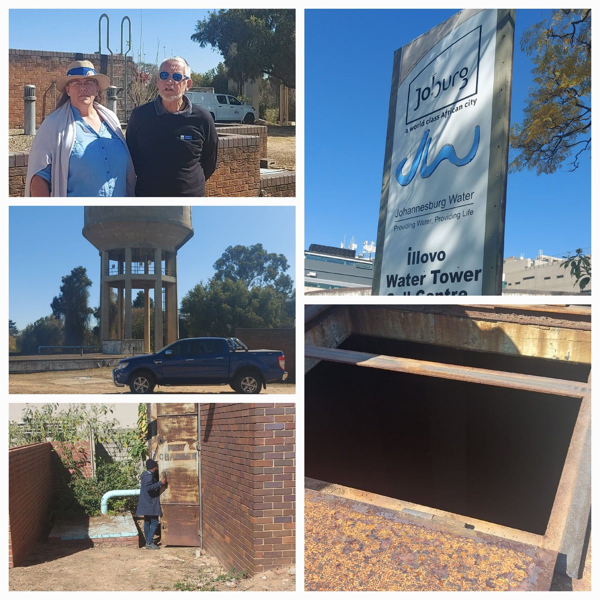 LyndaShacks's tweet photo. Oversight conducted at the Illovo Reservoir &amp; tower by Sandton councillors after an urgent meeting with JHB Water to address poor communication  &amp; the plan to restore water services. Accountability &amp;  action are crucial for the residents in our wards!   #RescuingJoburg https://t.co/2x69uiyGDt