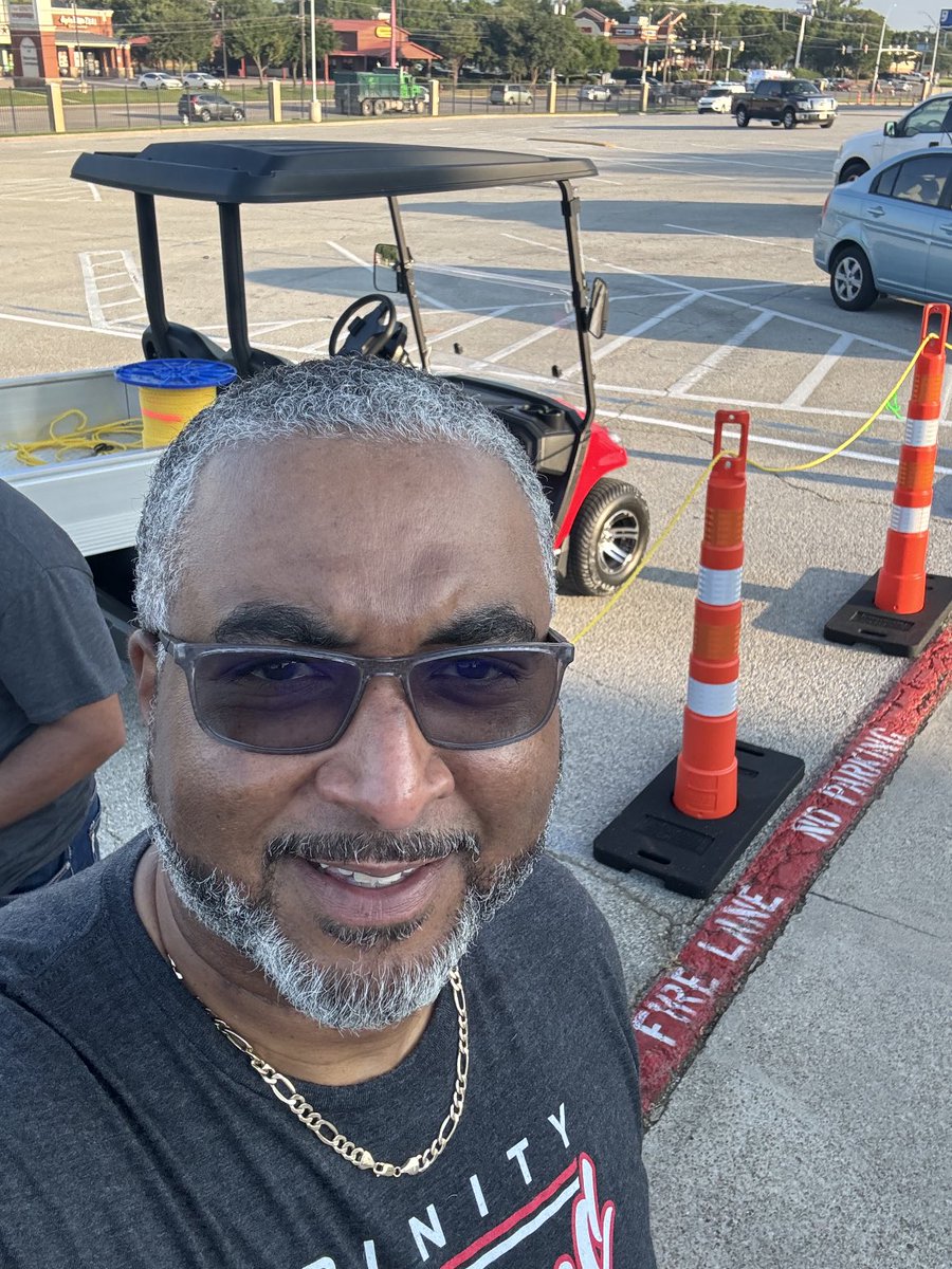 Leaders lead by example! When you are building a new school on top of your current school, some adjustments have to be made.  We are directing the traffic flow on the 1st day of school.  #TrojanLand