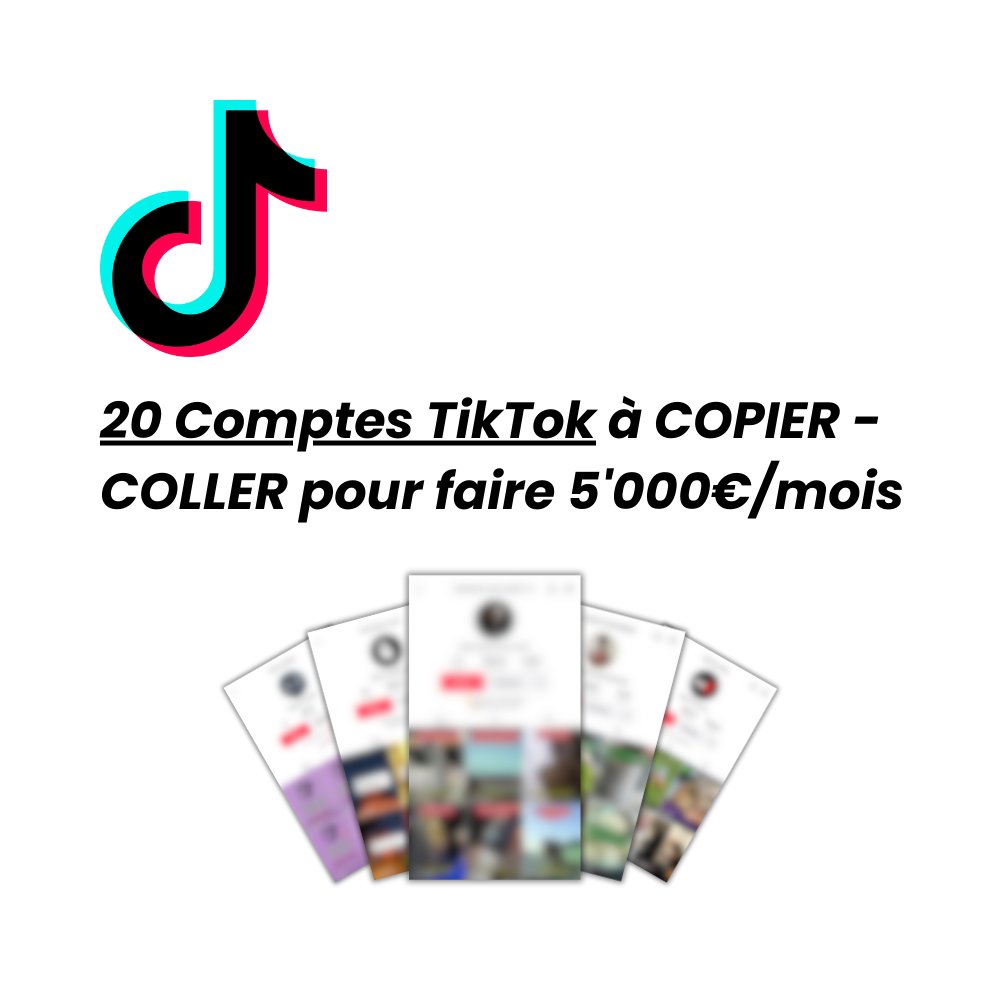 baldwintiktok's tweet image. C'est terminé pour moi

Avant de partir, je te donne 20 comptes TikTok à Copier - Coller pour gagner 5'000€/mois 💸

Pour les recevoir :

- RT
- Commente ''Go''
- Follow @baldwintktk
