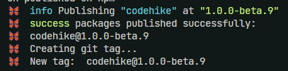 pomber's tweet image. published codehike v1.0.0-beta.9, if things go as planned this one will become the v1 stable release