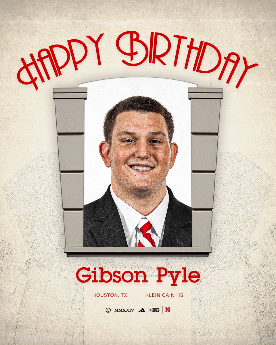 Nebraska Football (@huskerfootball) on Twitter photo HBD <a href="/PyleGibson/">Gibson Pyle</a> π HBD <a href="/PyleGibson/">Gibson Pyle</a> π