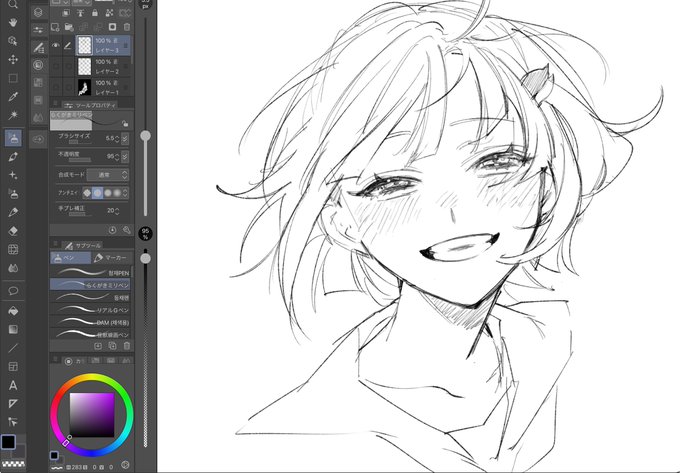 にじ甲の余韻に浸りながらリゼ様描いたらいい顔描けた 
