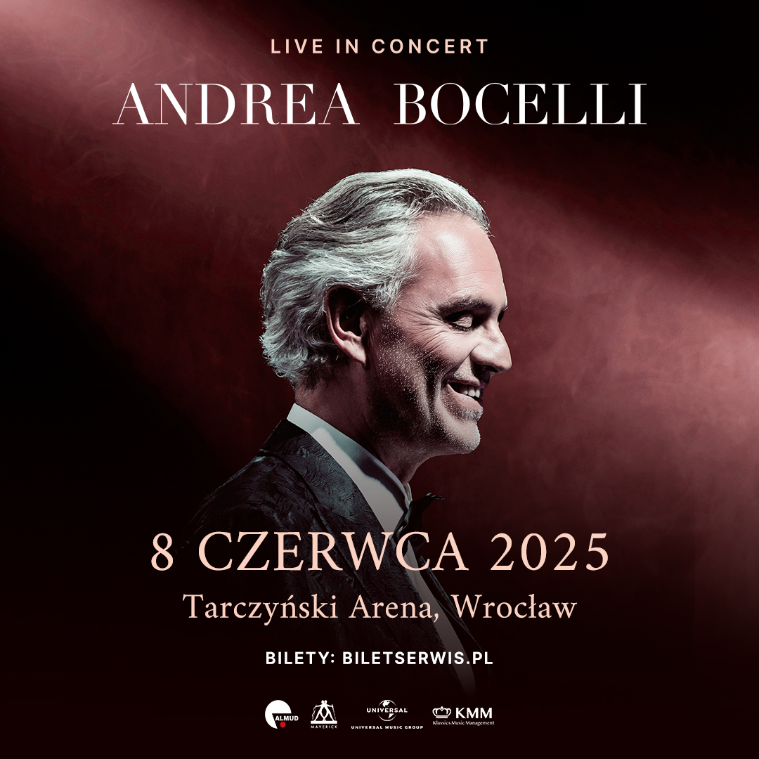 Tarczyński Arena Wrocław (@tarczynskiarena) on Twitter photo Adrea Bocelli zaśpiewa 8 czerwca 2025 r. na Tarczyński Arenie Wrocław!
Oznacza to, że w przyszłym roku czeka na kolejne wielkie wydarzenie, obok koncertu Eda Sheerana i finału <a href="/EuroConferenceL/">UEFA Europa Conference League</a>
Szczegóły: tinyurl.com/AndreaBocelliT… Adrea Bocelli zaśpiewa 8 czerwca 2025 r. na Tarczyński Arenie Wrocław!
Oznacza to, że w przyszłym roku czeka na kolejne wielkie wydarzenie, obok koncertu Eda Sheerana i finału <a href="/EuroConferenceL/">UEFA Europa Conference League</a>
Szczegóły: tinyurl.com/AndreaBocelliT…