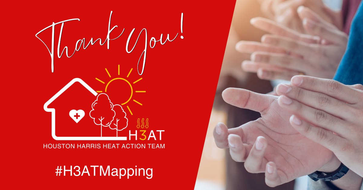 HARCresearch's tweet image. Thank you to all of our amazing volunteers, partners &amp;amp; supporters for an extremely successful #H3ATMapping Campaign! We had an incredible turnout &amp;amp; our volunteers did an amazing job measuring heat and humidity across Harris County on August 10th!

#UrbanHeat #CommunityScientists