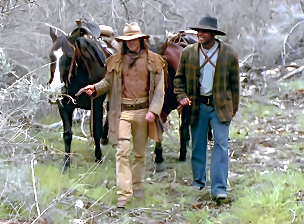 Magnificent7TV's tweet photo. Nathan: How come you know so much about all this stuff?
Vin: Lived with them for a while when I was buffalo hunting. Had a friend, best tracker in the tribe. Taught me what he knew. What he didn't know, he just plumb made up.
Episode: Manhunt
#EricClose #RickWorthy #Mag7TV https://t.co/P73WEEEVJb
