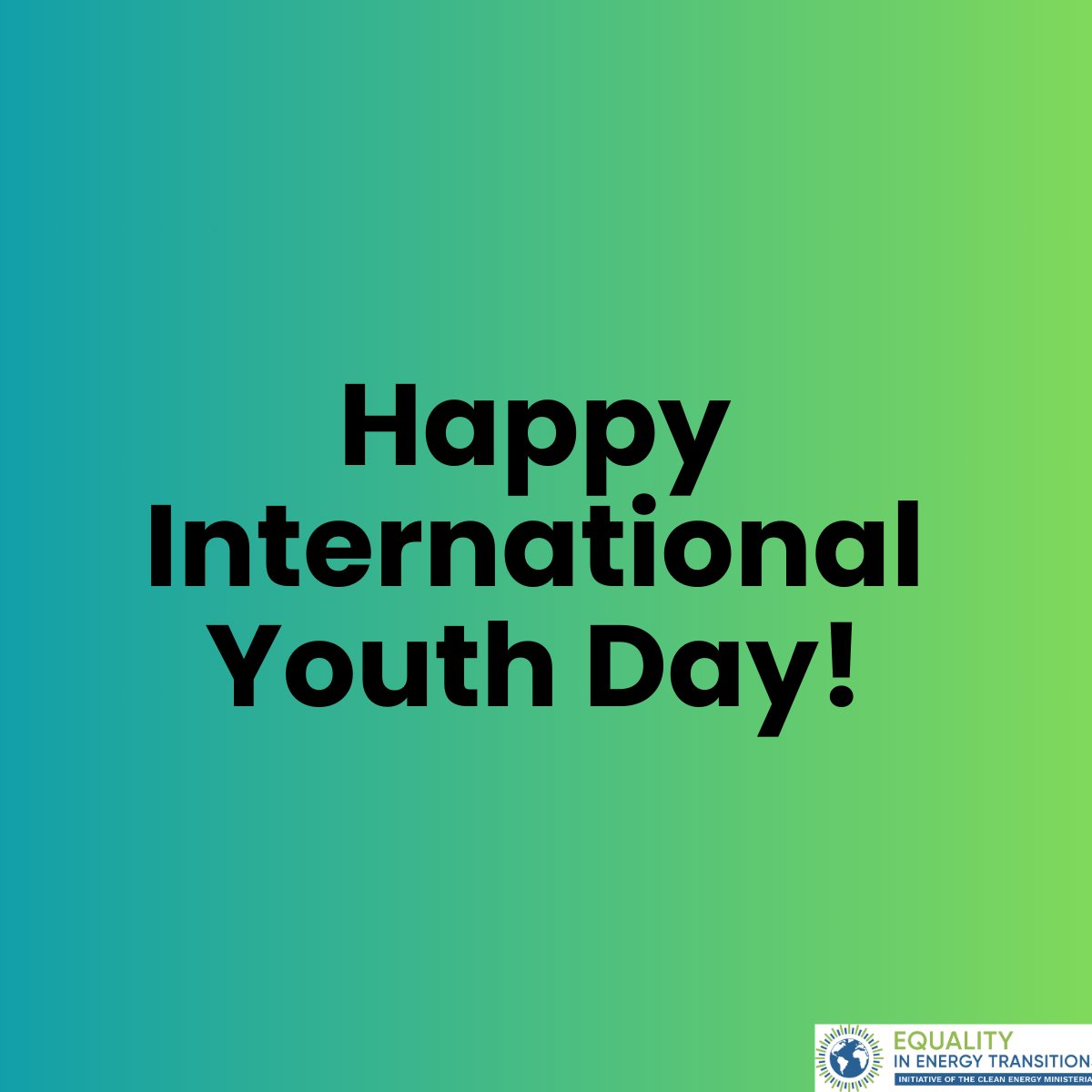 🌍✨This #InternationalYouthDay, we recognize the powerful role young people play in the global energy transition!

Youth aren't just the leaders of tomorrow—they're driving change today. Let’s amplify their efforts for a cleaner, more equitable future. 🌱💡

#YouthInAction