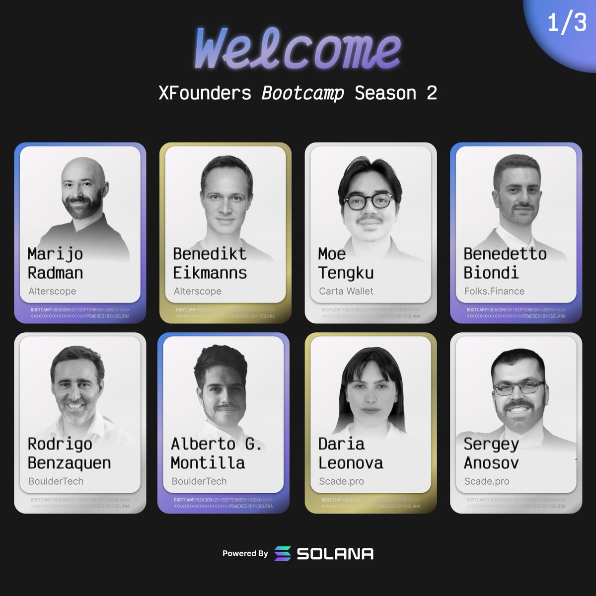 XFounders_camp's tweet image. 🦄 Only 3 weeks left until the XFounders Bootcamp powered by the @SolanaFndn! It’s time to reveal our first participants whose journey you can follow in our startup reality series 🚀 

@FolksFinance💸 is poised to revolutionize the industry by aggregating cross-chain liquidity…