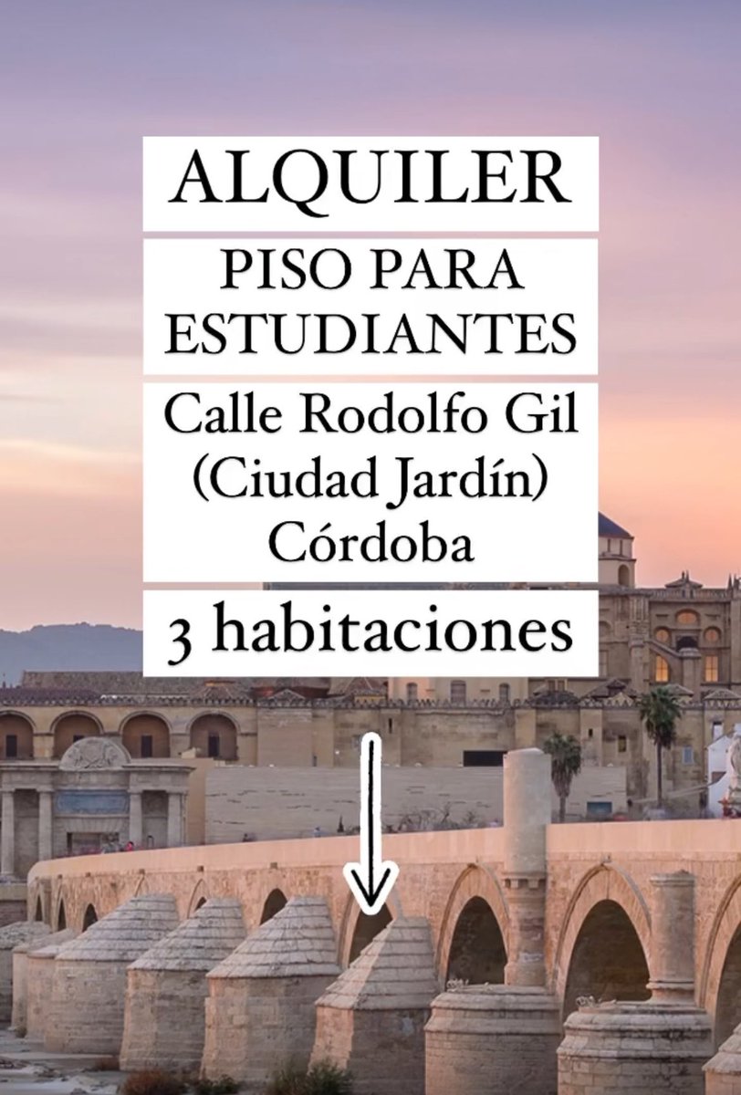 Mercesrg's tweet image. ALQUILER PISO DE ESTUDIANTES
CURSO 2024/2025
CÓRDOBA, CIUDAD JARDÍN