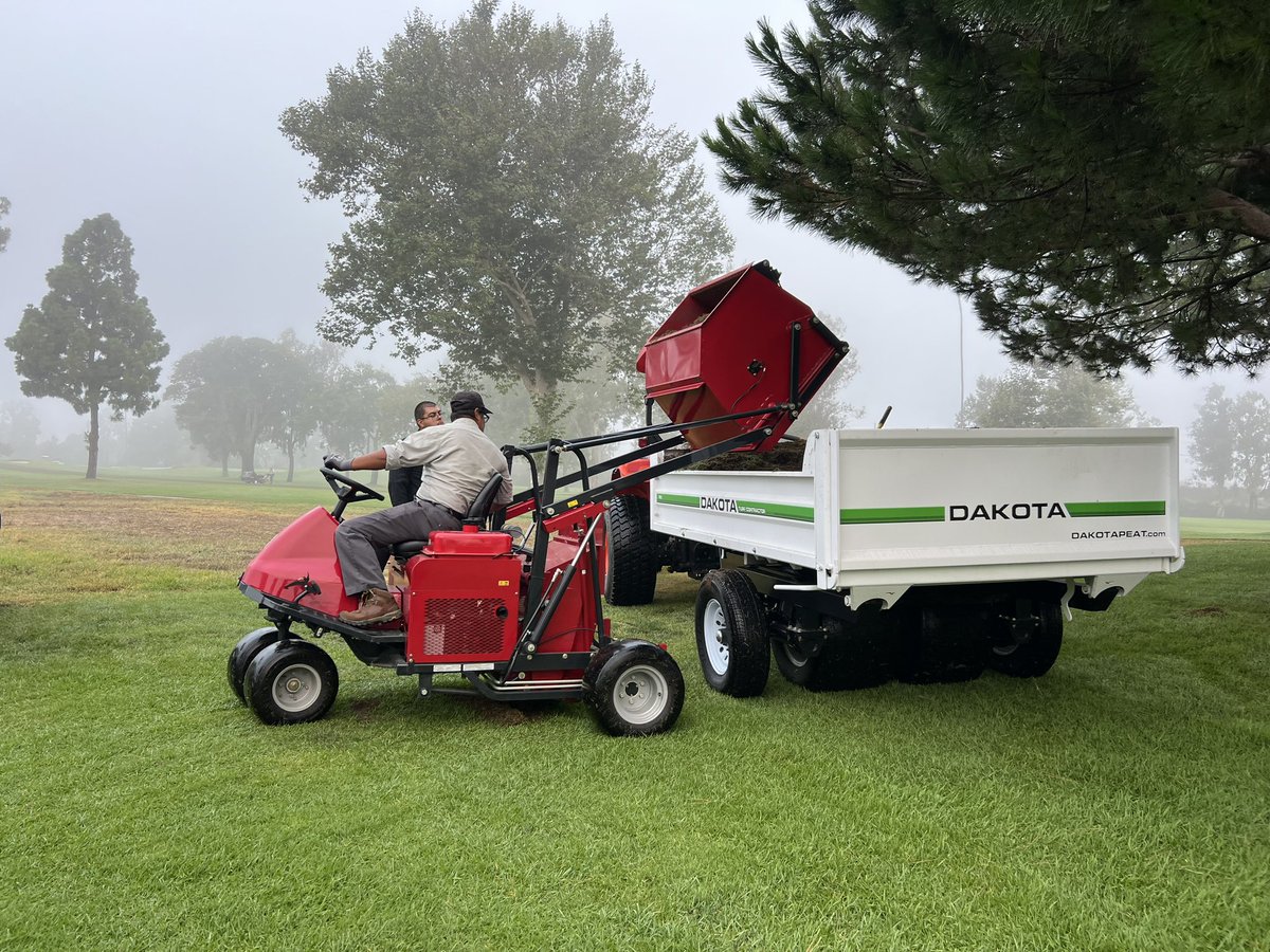 Off and running.  30 acres to punch and clean up followed by 1.2 million pounds of sand. ☀️🏝️😀👍