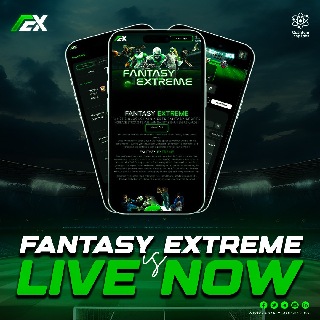 FExtremesports's tweet photo. #Fantasy_Extreme's Alpha Version is #Live!🎉 Create your virtual team &amp; compete for amazing #rewards. join us &amp; start winning today🏆

Visit: https://t.co/Mx2pkOs0Cn

Join discord: https://t.co/UeBXigV39B 

#AlphaVersion #livenow #fextoken #winrewards #LaLiga #PremierLeague #play https://t.co/HhdlxD1Aon