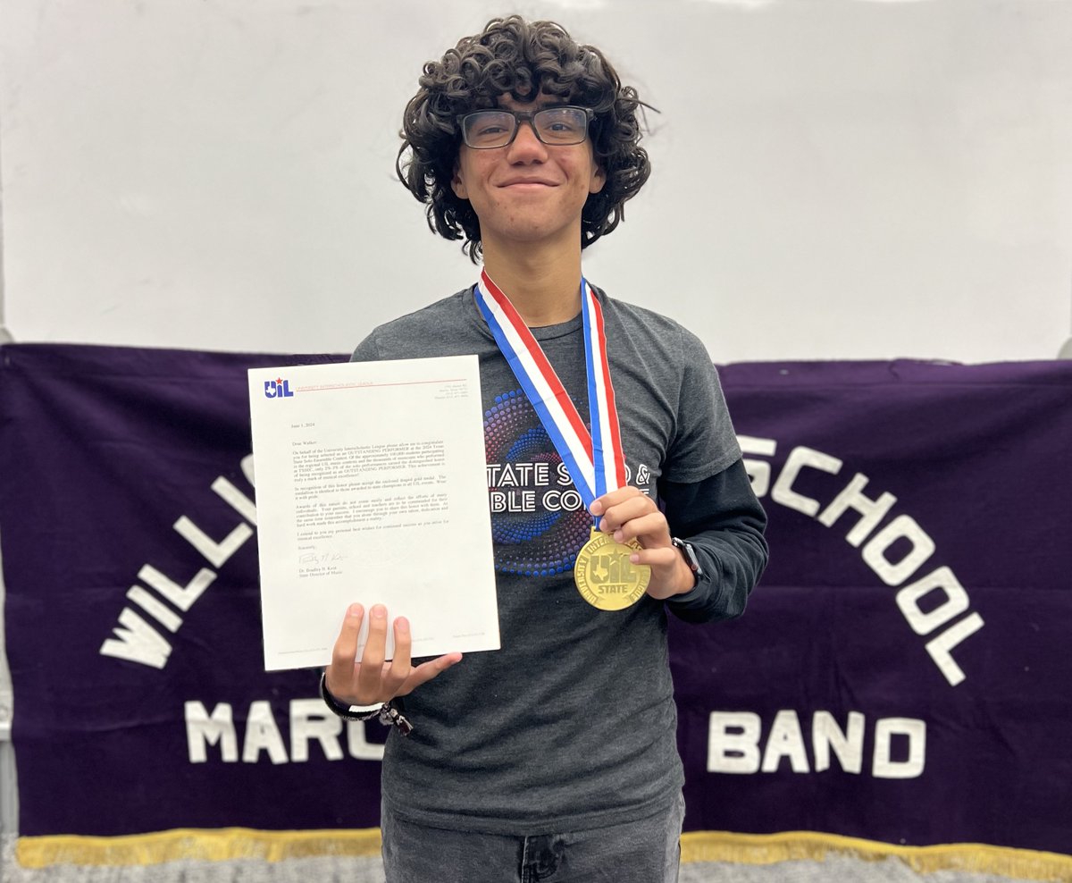 WillisSchools's tweet photo. Congratulations to Willis High School piccolo player Drue Walker on receiving the highest rating achievable and being selected as an Outstanding Performer at the 2024 Texas State Solo-Ensemble Contest! 🎉

Read more ➡️ https://t.co/tT8LdY5bs7 https://t.co/ETaRxNGqzK