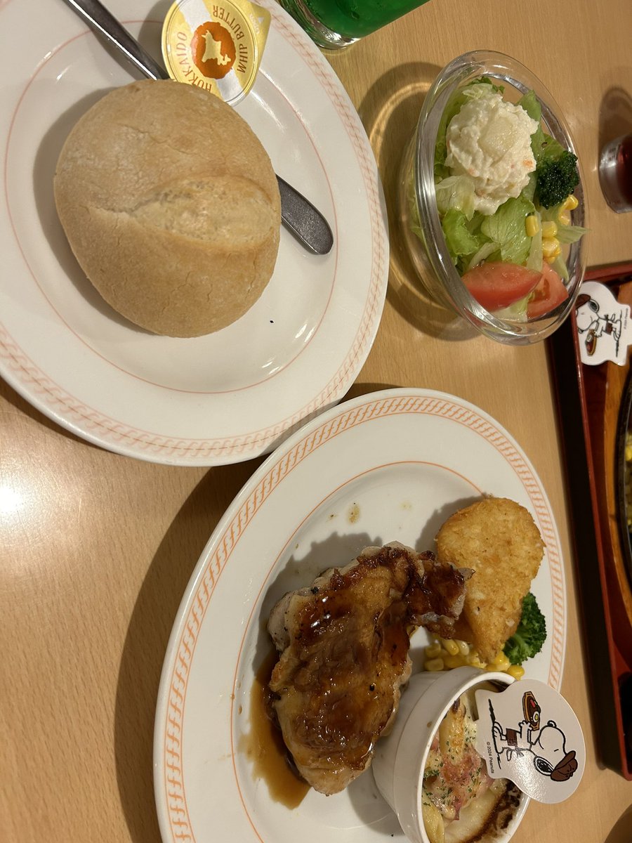 ジョイフルとのコラボのスヌーピー！
第二弾行ってきました！
少食の私にとってこれはきつかった笑
#スヌーピー　＃ジョイフル