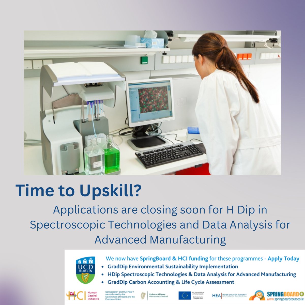 UCDBiosysFoodEng (@ucdbiofoodeng) on Twitter photo Significant SpringBoard & HCI funding (90%-100%) available for highly flexible online courses in <a href="/UCDBioFoodEng/">UCDBiosysFoodEng</a>
Applications closing soon for Autumn 2024 start: springboardcourses.ie/details/14261
More information on SpringBoard & HCI Funding: springboardcourses.ie/faq Significant SpringBoard & HCI funding (90%-100%) available for highly flexible online courses in <a href="/UCDBioFoodEng/">UCDBiosysFoodEng</a>
Applications closing soon for Autumn 2024 start: springboardcourses.ie/details/14261
More information on SpringBoard & HCI Funding: springboardcourses.ie/faq