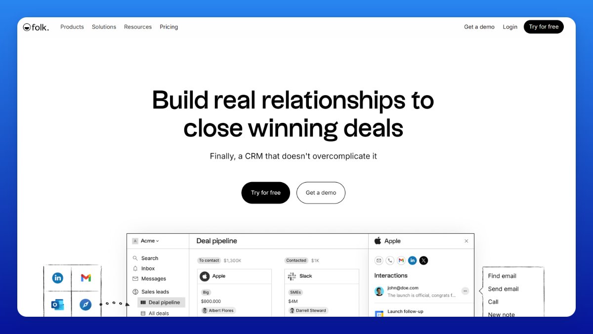 MaximeB (@maximemb_) on Twitter photo New Monday, new product review 🧪
Today, I tested @folkhq, created by <a href="/LemhandezSimo/">Simo Lemhandez</a> and <a href="/tiboel/">Thibaud Elziere</a>.
I need a simple CRM to organize contacts across my various projects and keep track of who to contact and when.
Perfect for startups and indie-hackers? Let’s dive in!
#CRM #SaaS New Monday, new product review 🧪
Today, I tested @folkhq, created by <a href="/LemhandezSimo/">Simo Lemhandez</a> and <a href="/tiboel/">Thibaud Elziere</a>.
I need a simple CRM to organize contacts across my various projects and keep track of who to contact and when.
Perfect for startups and indie-hackers? Let’s dive in!
#CRM #SaaS