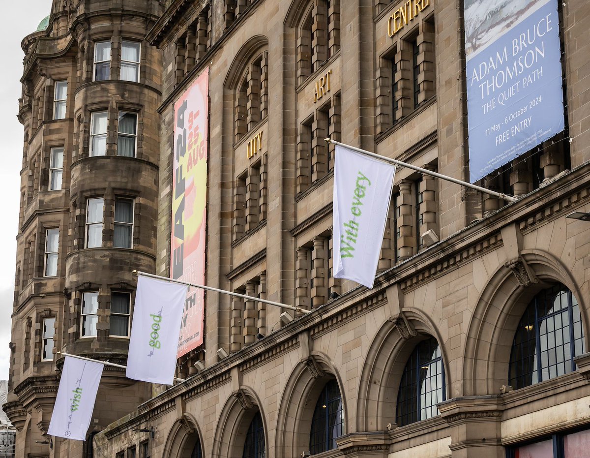 Flags by Rosie’s Disobedient Press are now flying outside the City Art Centre! 🏳

Based on archival research into language as resistance in Edinburgh, Rosie's textual interventions can be spotted throughout the city during #EAF24 

More information: buff.ly/4djJm86