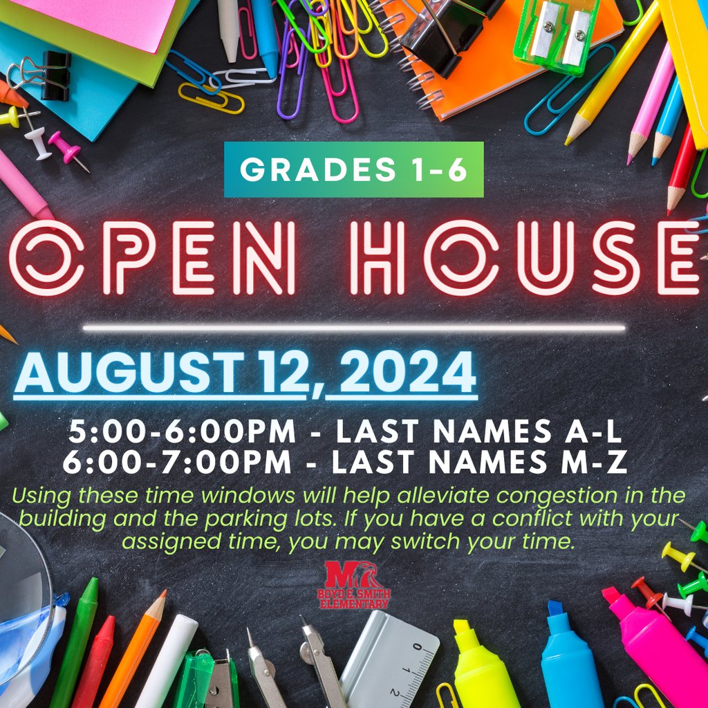 We can't wait to see our Eagles TONIGHT for Open House!