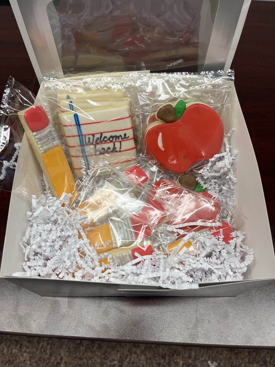 The new year officially kicks off with our first Administrative Team meeting.  My daughter made and decorated cookies to welcome my staff back!  #CometPride