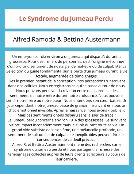 edSouffledor's tweet photo. 🌟 Découvrez "Le Syndrome du Jumeau Perdu" 🌟 

Un guide essentiel sur la perte prénatale d'un jumeau, un phénomène méconnu qui laisse une empreinte profonde.

Disponible en précommande : https://t.co/I8tu1NE0Q6

#books #Sante #livre #syndrome https://t.co/xC78y1NL92