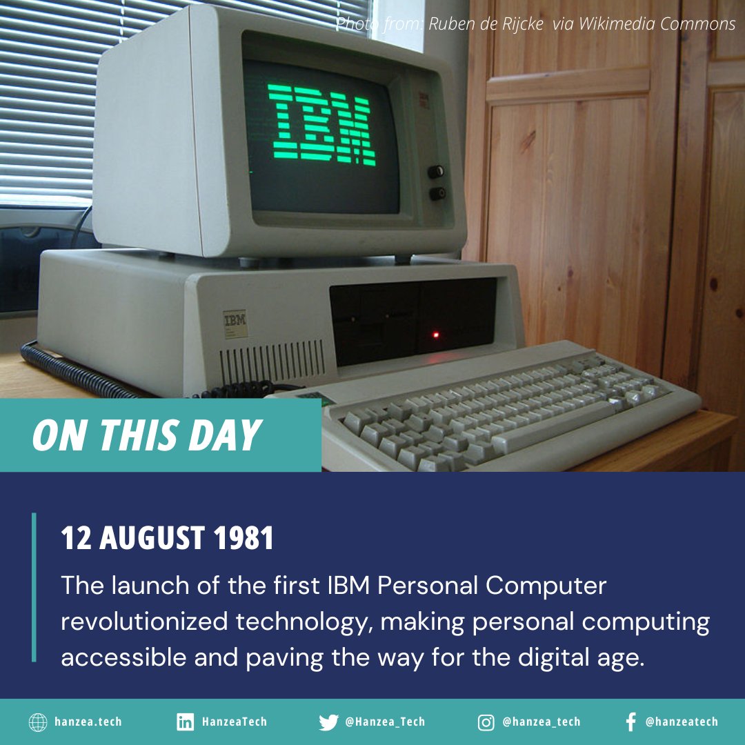Hanzea_Tech's tweet image. Flashback to 1981! The first @IBM PC debuted, sparking a #tech revolution. From chunky keyboards to today&apos;s fintech marvels, what a ride.

Where do you think tech is heading next? Share your thoughts.

#MakingFintechMobile #Fintech
