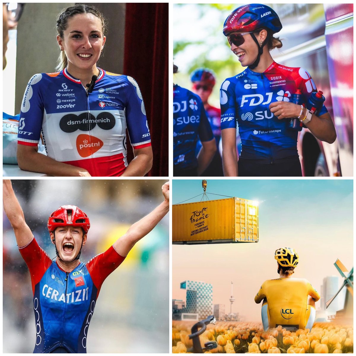 Joona Laukka (@joonalaukka) on Twitter photo 🏁 Début du @letourfemmes pour une belle semaine 💛
🫶 LC Management souhaite le meilleur à
👉<a href="/JulietteLabous/">Juliette Labous</a> / @dsmfirmpostnl
👉<a href="/LCurinier/">Léa Curinier</a> / <a href="/FDJ_SUEZ/">FDJ - SUEZ</a>
👉<a href="/CedrineKerbaol/">Cedrine Kerbaol</a> / <a href="/ceratizit_wnt/">CERATIZIT Pro Cycling</a>
.
#cycling #womencycling #TDFF2024 #WatchTheFemmes #procycling 🏁 Début du @letourfemmes pour une belle semaine 💛
🫶 LC Management souhaite le meilleur à
👉<a href="/JulietteLabous/">Juliette Labous</a> / @dsmfirmpostnl
👉<a href="/LCurinier/">Léa Curinier</a> / <a href="/FDJ_SUEZ/">FDJ - SUEZ</a>
👉<a href="/CedrineKerbaol/">Cedrine Kerbaol</a> / <a href="/ceratizit_wnt/">CERATIZIT Pro Cycling</a>
.
#cycling #womencycling #TDFF2024 #WatchTheFemmes #procycling