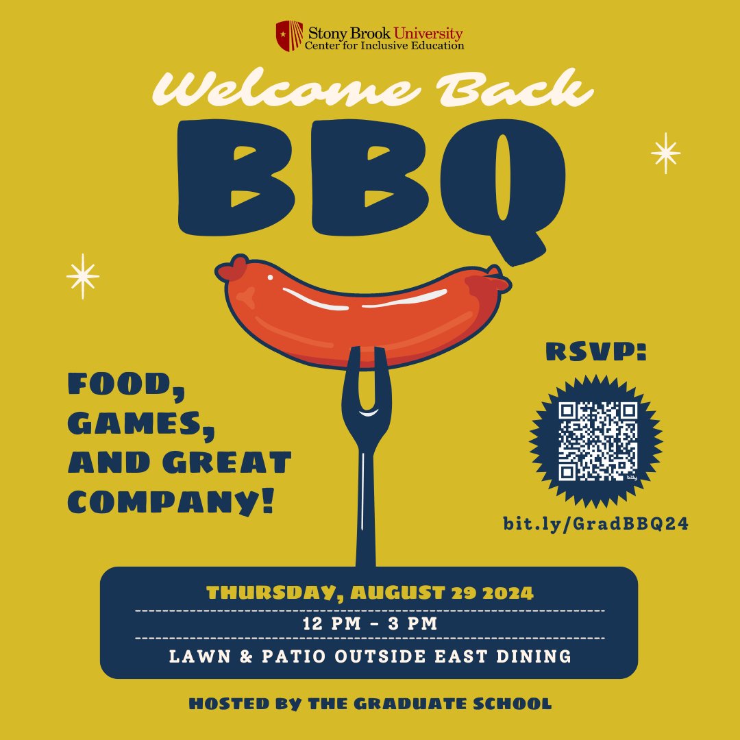 Kick off the new semester with a fun-filled afternoon with the CIE and Graduate School Welcome Back BBQ! Let's reconnect, share summer stories, and get excited for what's to come 🌭 RSVP at bit.ly/GradBBQ24 or through the link in bio.