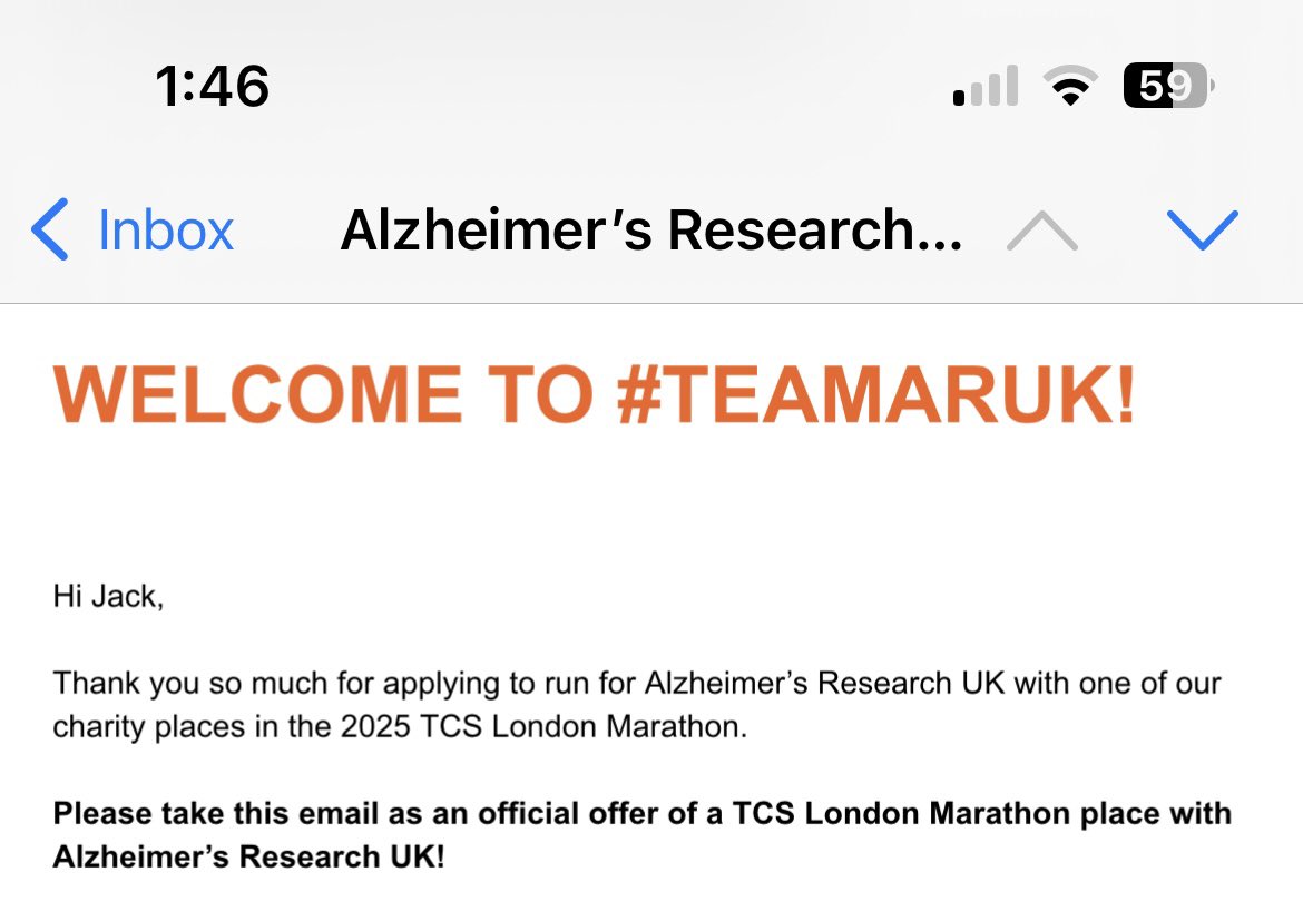 Here we go again! <a href="/AlzResearchUK/">Alzheimer's Research UK</a> <a href="/LondonMarathon/">TCS London Marathon</a> 🏃🏻 

Excited!!!