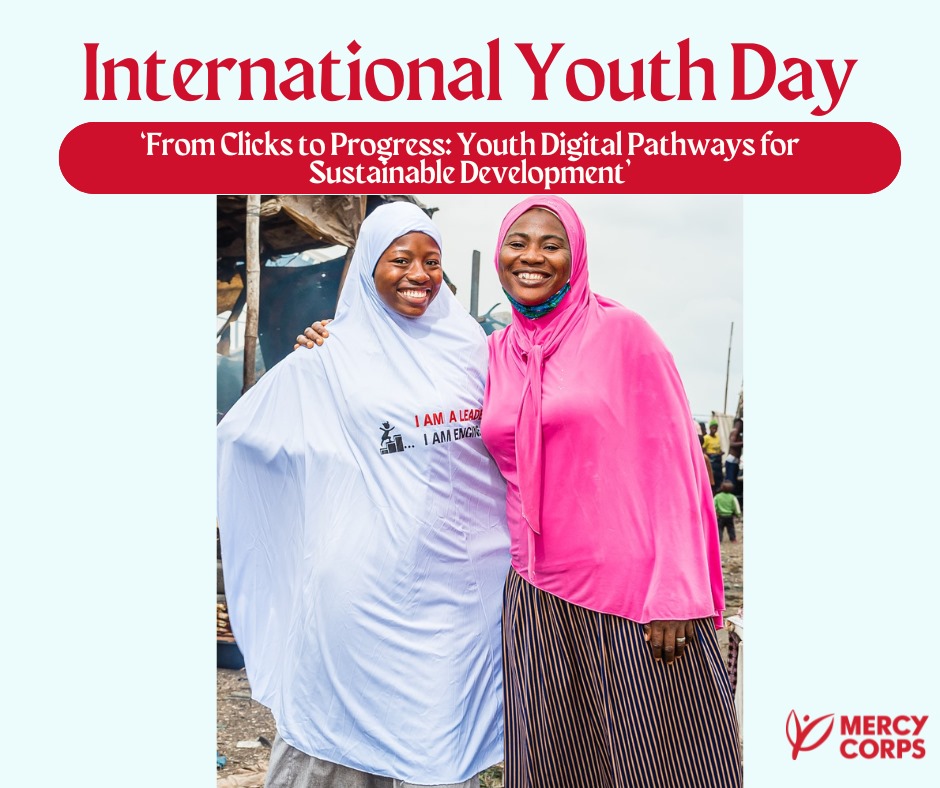 Mercy Corps Nigeria (@mercycorpsng) on Twitter photo In the last year, <a href="/mercycorps/">Mercy Corps</a> empowered over 300,000 youths in Nigeria.
On this #InternationalYouthDay, we celebrate the journeys of young leaders using technology for sustainable progress. Let us continue building a future where every click counts!
#IYD2024 #YouthEmpowerment In the last year, <a href="/mercycorps/">Mercy Corps</a> empowered over 300,000 youths in Nigeria.
On this #InternationalYouthDay, we celebrate the journeys of young leaders using technology for sustainable progress. Let us continue building a future where every click counts!
#IYD2024 #YouthEmpowerment