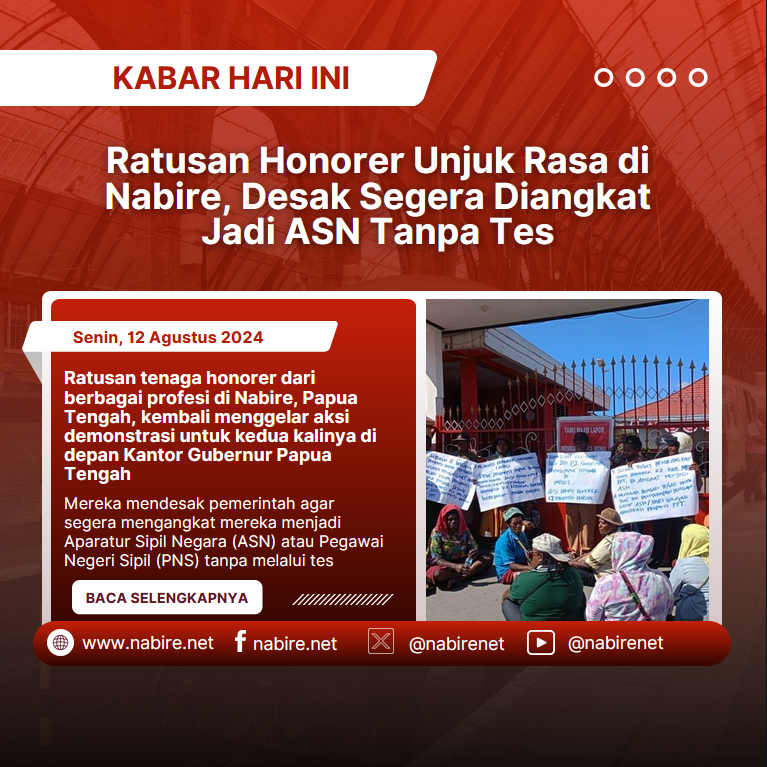 Ratusan Honorer Unjuk Rasa di Nabire, Desak Segera Diangkat Jadi ASN Tanpa Tes
nabire.net/ratusan-honore…
#demo #unjukrasa #nabire #papuatengah #papua #honorer
