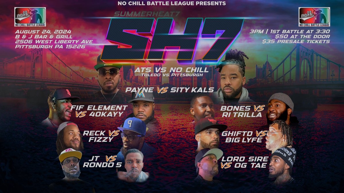 NCBL_PGH's tweet photo. New location. Same Heat. Summer Heat 7. See you there #NCBL #ATS #SH7 #STAYTUNED https://t.co/8VVH6IFZSW