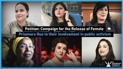 🇹🇳Tunisie: Une campagne lancée par des organisations féministes depuis le 24 juillet dernier demande "la libération des femmes emprisonnées en raison de leur prise de parole dans l’espace public."
Une pétition totalisant déjà plus de 400 voix est également en cours. Vous pouvez