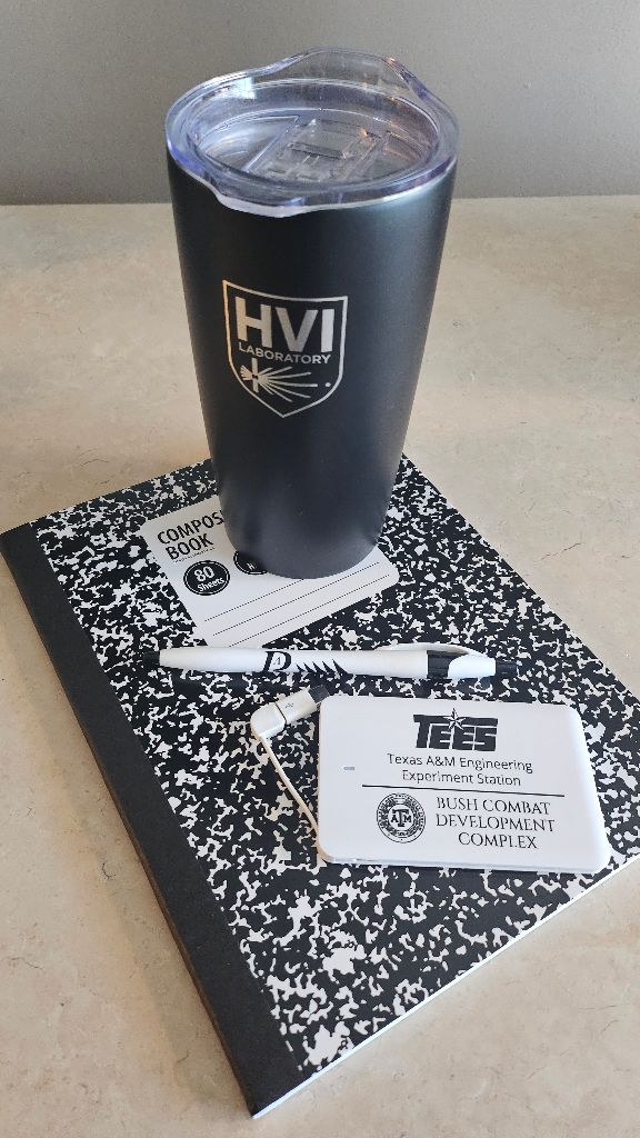 OU_HVI_SPE_LABS's tweet image. Day 1 of the 73rd Aeroballistic Range Association Meeting #ARA2024 and the @TAMU swag is on point 👌 Looking forward to learning about hypervelocity impact ranges across the world 🌎