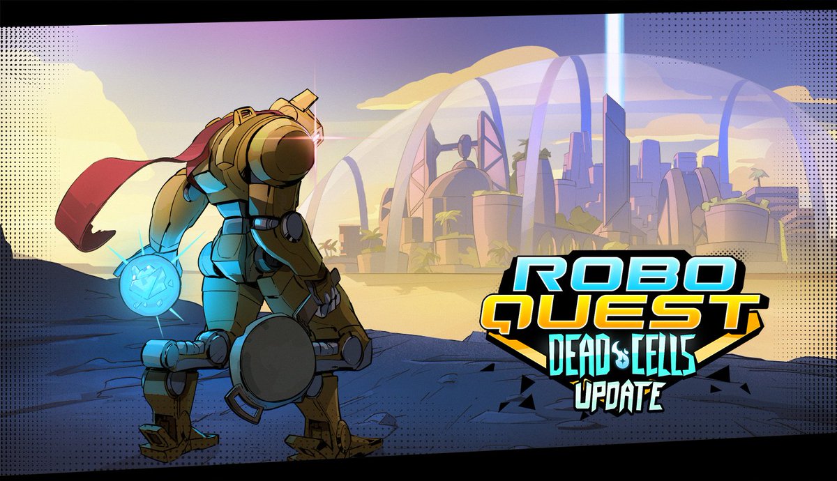 Roboquest is partnering up with Dead Cells (by @MotionTwin)! 

The 2 games will be bundled together on steam; this partnership brings with it the Dead Cells Update to Roboquest. Complete the new quest to unlock weapon filtering, cook up some badbots with the Panchaku, and don the