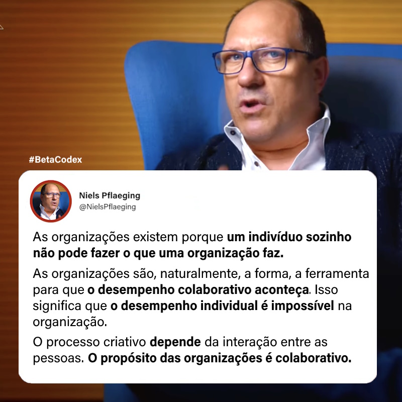 Betacodex_pt's tweet photo. Isso significa que o desempenho individual é impossível na organização.

O processo criativo depende da interação entre as pessoas. O propósito das organizações é colaborativo.
#NielsPflaeging
#BetaCodex #FreedomAtWork #WorkTheSystem #Descentralização #DemocraciaOrganizacional https://t.co/ZRMEwPQ8Xt
