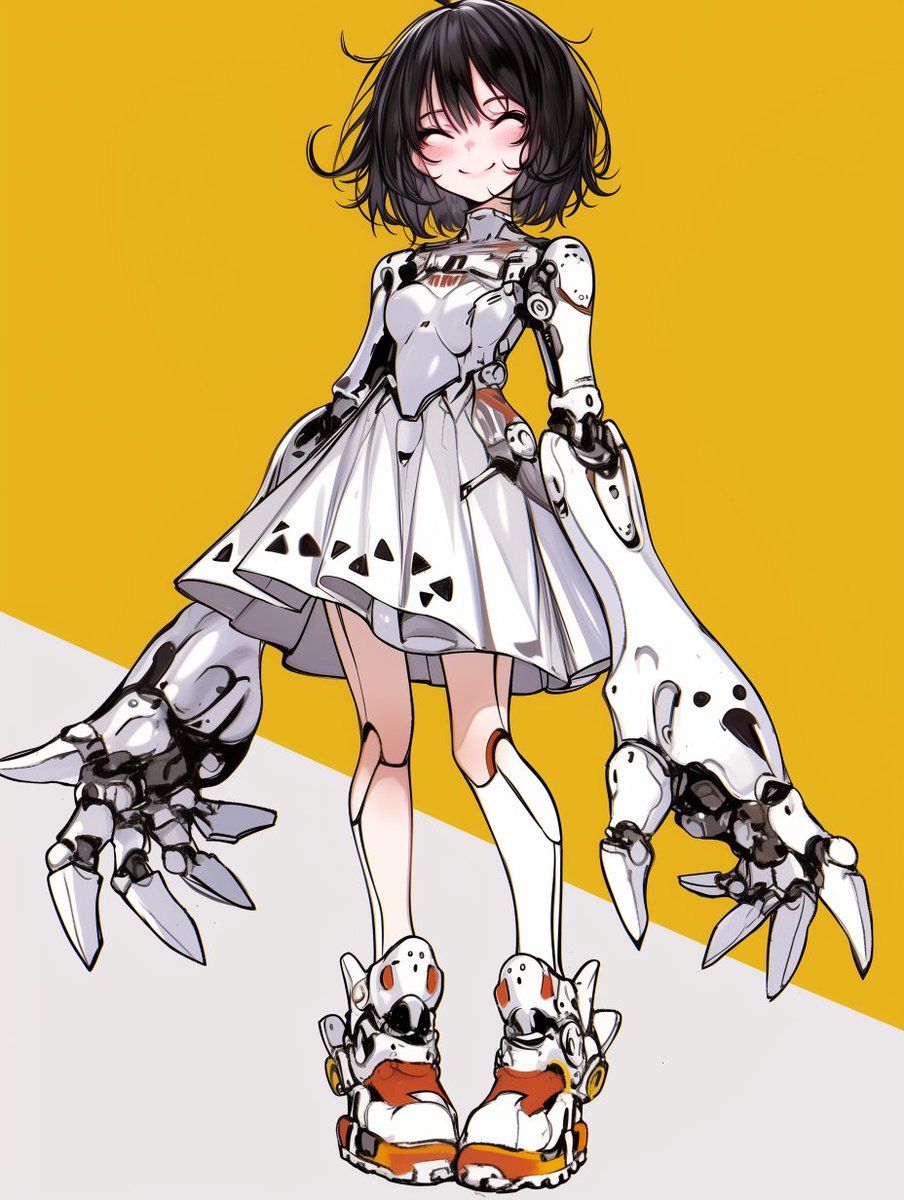 リーチの長いサイボーグガール
Cyborg girl with long and big hands

ちょっと遠くのものがつかめて便利で嬉しい笑顔😆